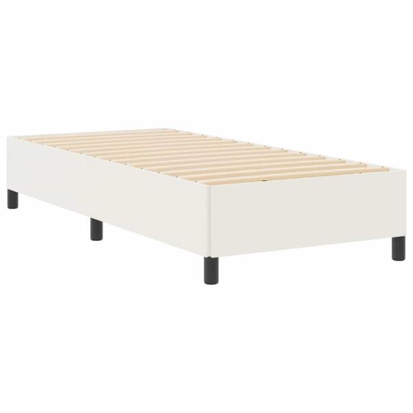 Boxspringbett Creme 90 x 190 cm Cordstoff