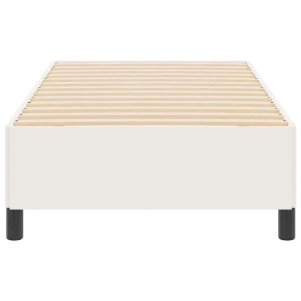 Boxspringbett Creme 90 x 190 cm Cordstoff