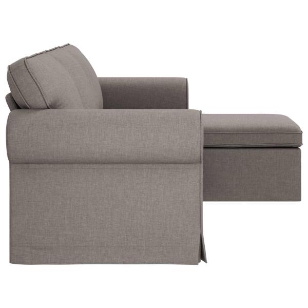 Sofa Taupe 215 x 138 x 80 cm Stoff
