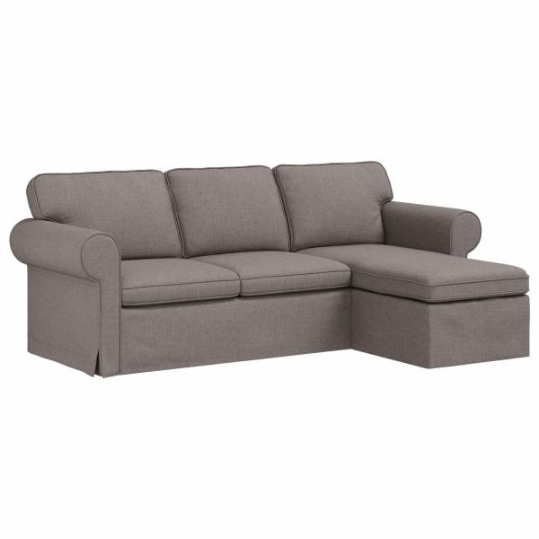 Sofa Taupe 245 x 138 x 80 cm Stoff