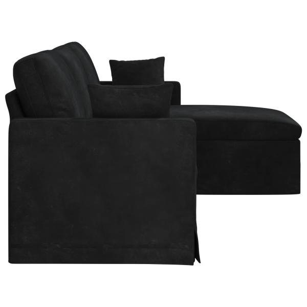 Sofa Schwarz 228 x 134 x 80 cm Samt