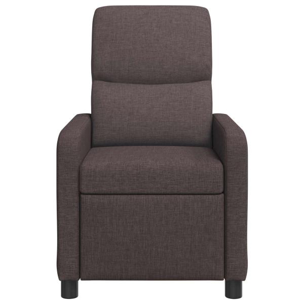 Liegesessel Dunkelbraun Stoff