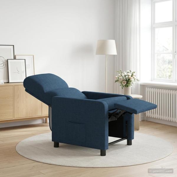 ARDEBO.de - Liegesessel Blau Polyester