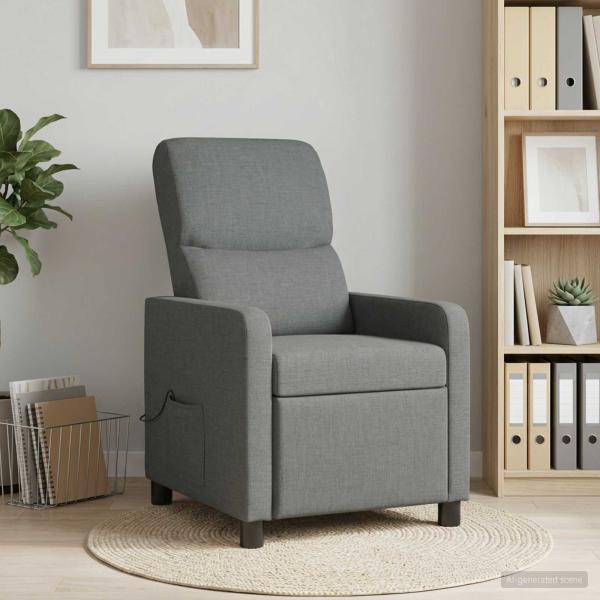 ARDEBO.de - Massage Relaxsessel Dunkelgrau Polyester