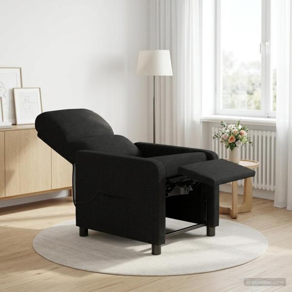 Massage Relaxsessel Schwarz Polyester