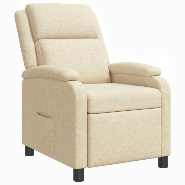 ARDEBO.de - Liegesessel Creme Stoff