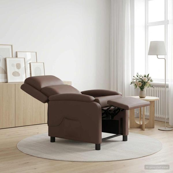 ARDEBO.de - Massage Relaxsessel Braun Kunstleder