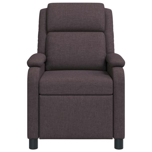 Massage Relaxsessel Dunkelbraun Stoff