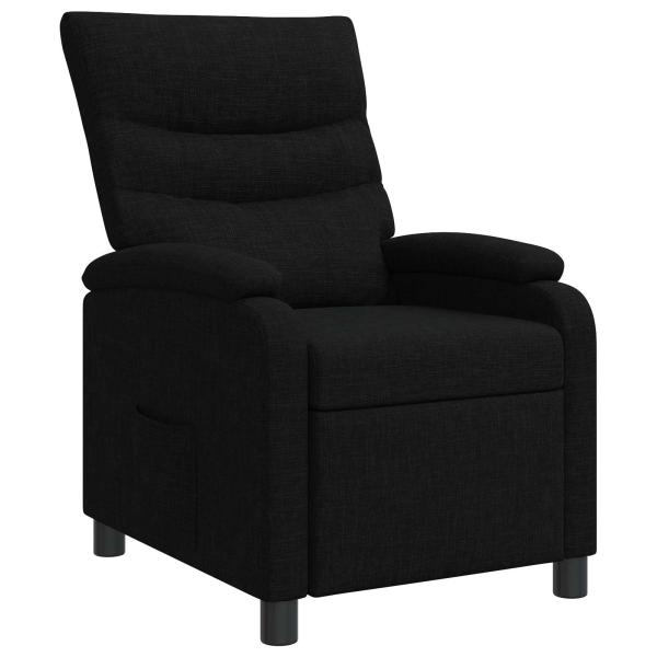 Liegesessel Schwarz Stoff