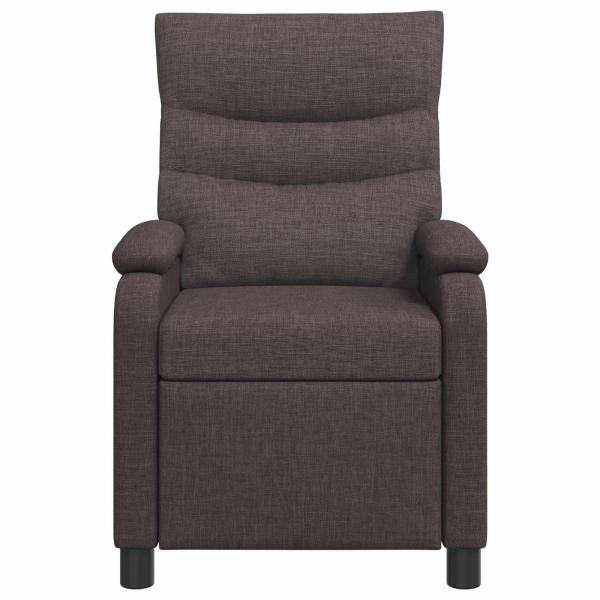 Liegesessel Dunkelbraun Stoff