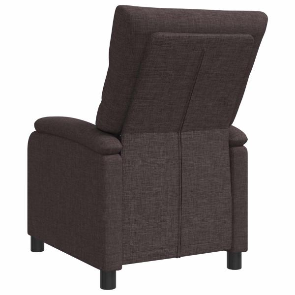 Liegesessel Dunkelbraun Stoff