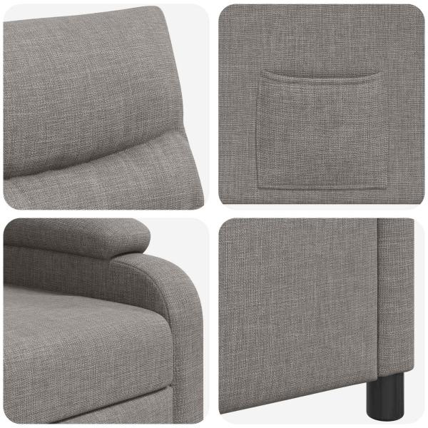 Liegesessel Taupe Stoff