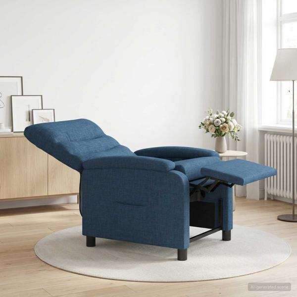 Liegesessel Blau Stoff