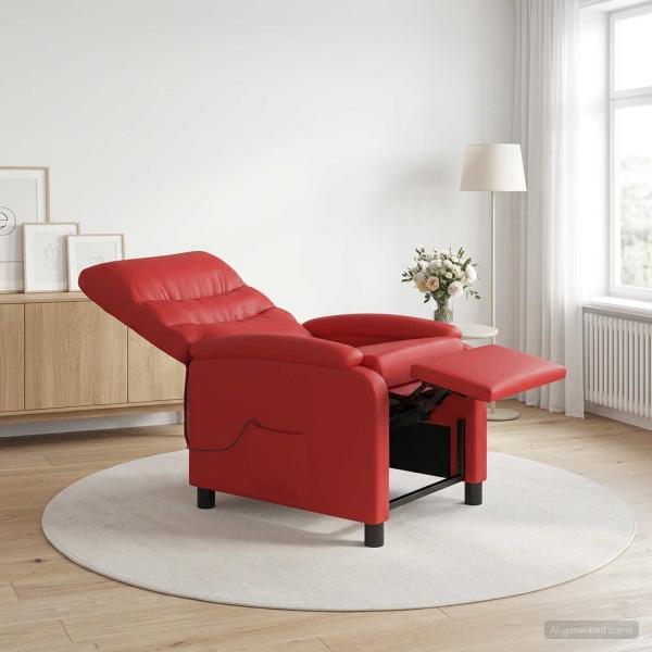 ARDEBO.de - Massage Relaxsessel Rot Kunstleder