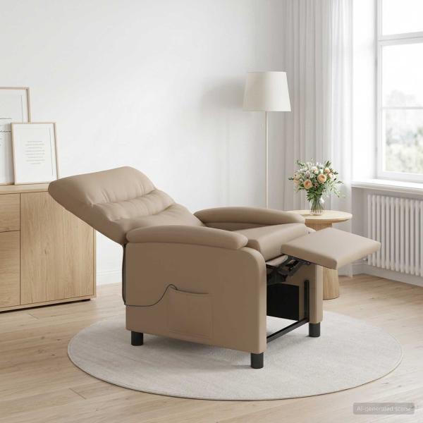 ARDEBO.de - Massage Relaxsessel Cappuccino Kunstleder