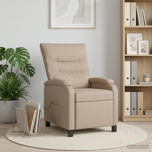 Massage Relaxsessel Cappuccino Kunstleder