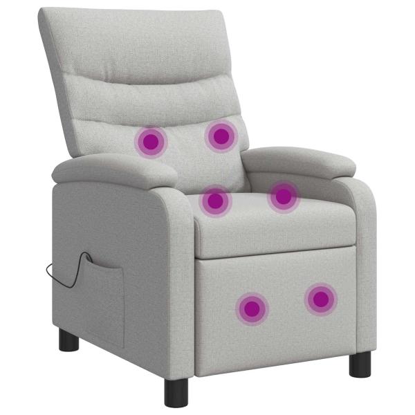 ARDEBO.de - Massage Relaxsessel Wolkengrau Stoff