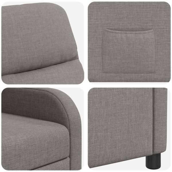 Liegesessel Taupe Stoff