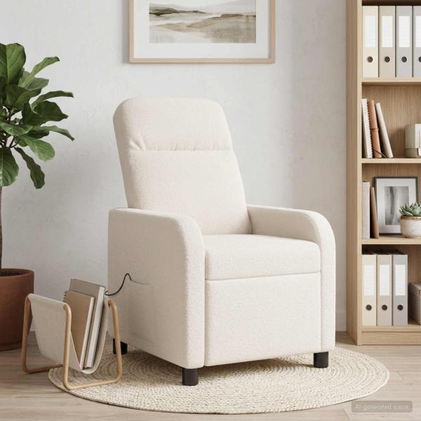 Massage Relaxsessel Creme Boucl?