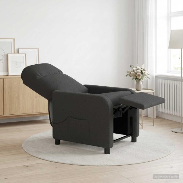 ARDEBO.de - Massage Relaxsessel Dunkelgrau Boucl?