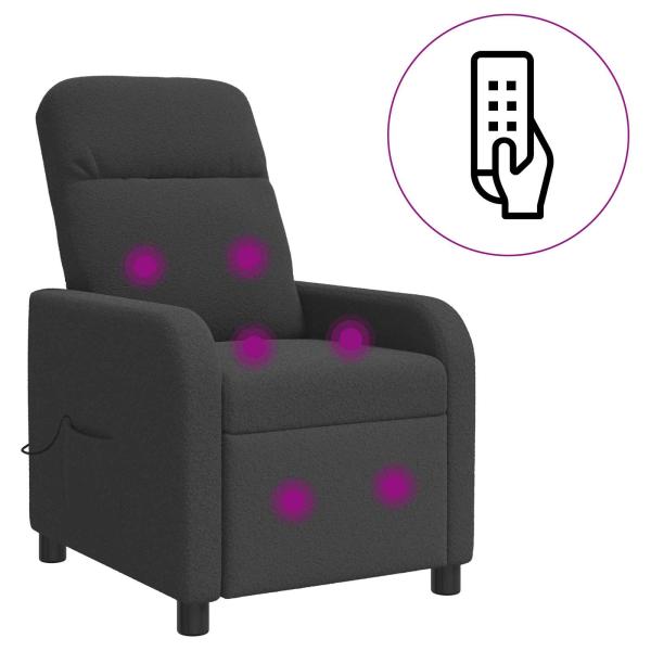 Massage Relaxsessel Dunkelgrau Boucl?