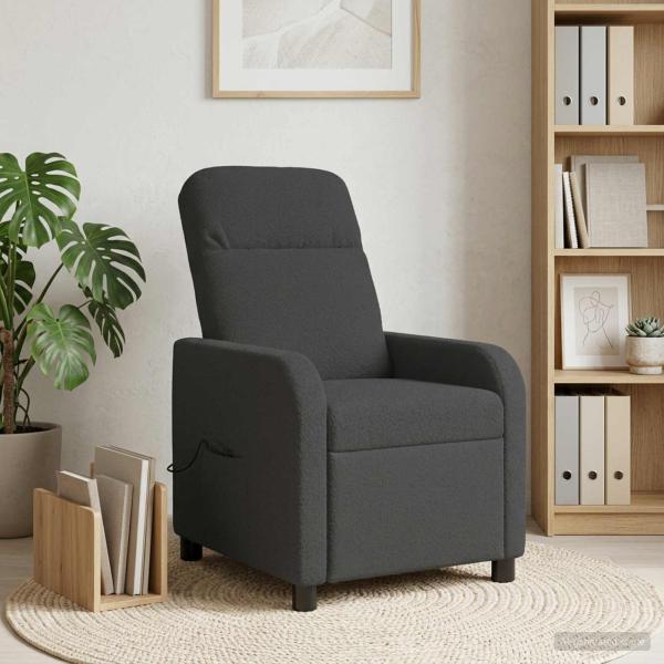 Massage Relaxsessel Dunkelgrau Boucl?