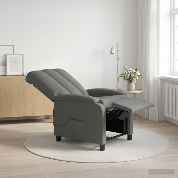 ARDEBO.de - Massage Relaxsessel Dunkelgrau Stoff