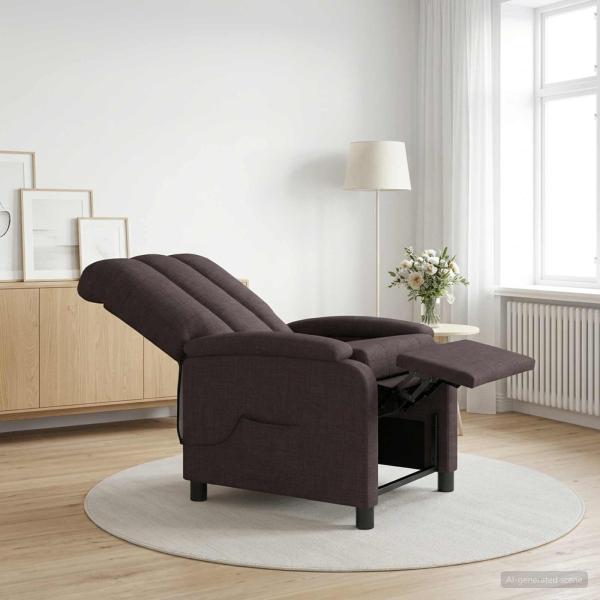 ARDEBO.de - Massage Relaxsessel Dunkelbraun Stoff