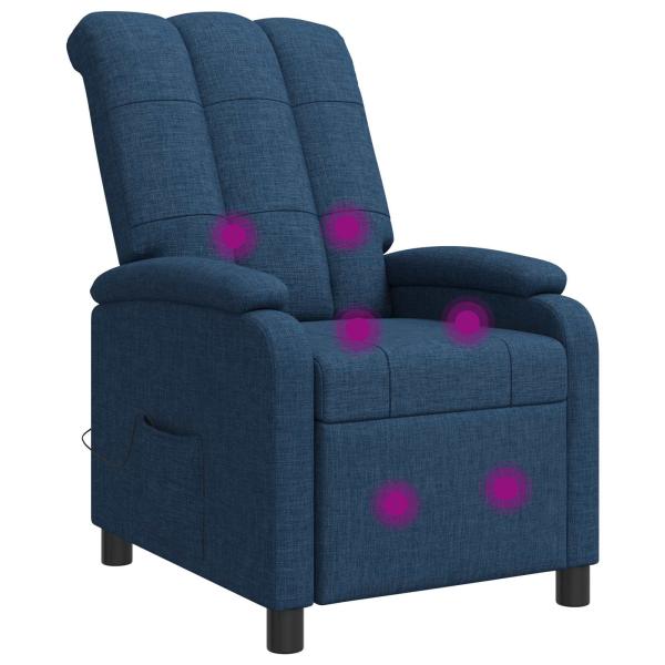 ARDEBO.de - Massage Relaxsessel Blau Stoff