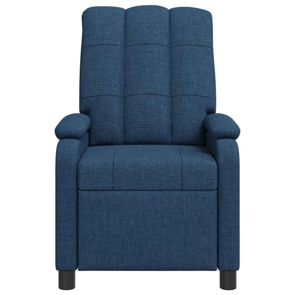 Massage Relaxsessel Blau Stoff