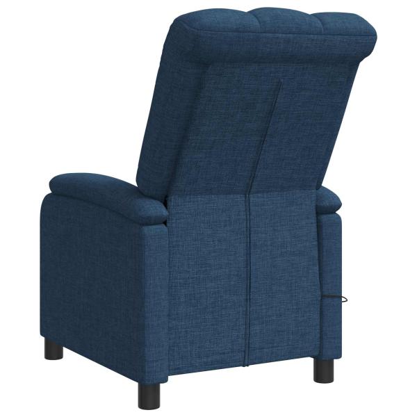 Massage Relaxsessel Blau Stoff