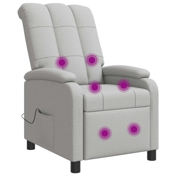ARDEBO.de - Massage Relaxsessel Wolkengrau Stoff