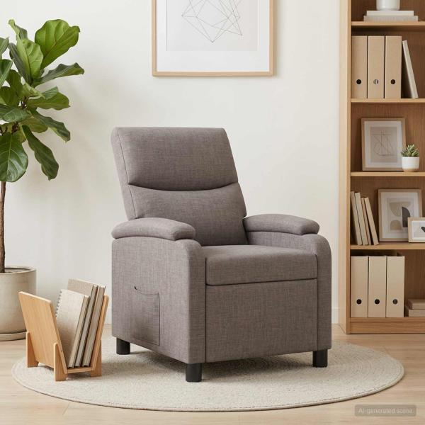 Liegesessel Taupe Stoff