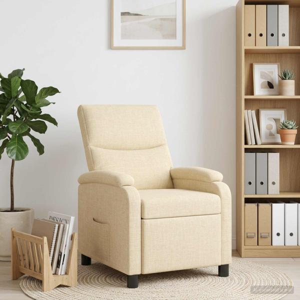 ARDEBO.de - Liegesessel Creme Stoff