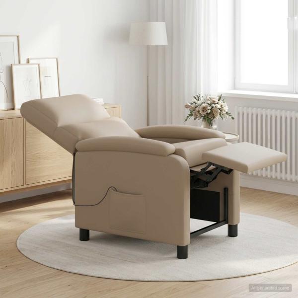 ARDEBO.de - Massage Relaxsessel Cappuccino Kunstleder