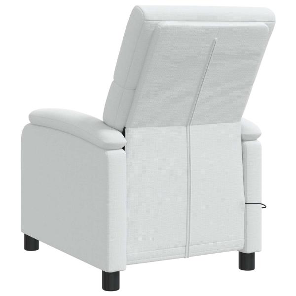 Massage Relaxsessel Weiß Stoff