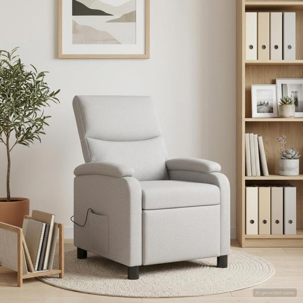 Massage Relaxsessel Wolkengrau Stoff