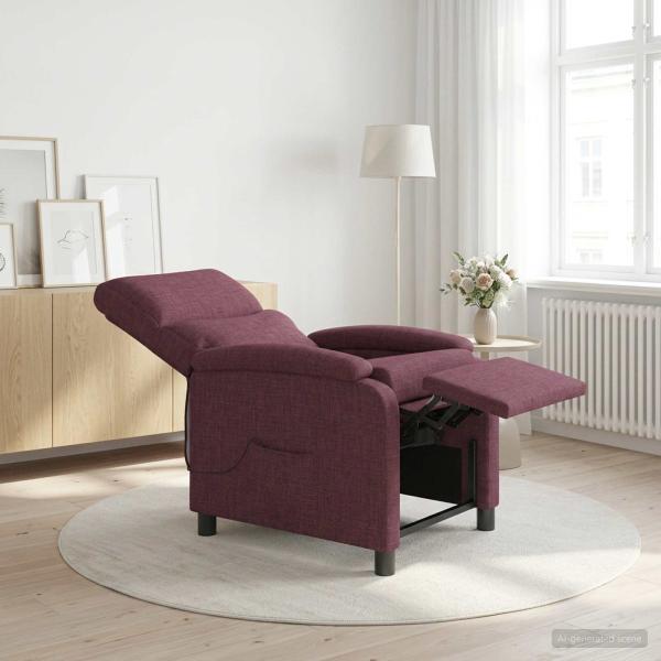 ARDEBO.de - Massage Relaxsessel Lila Stoff