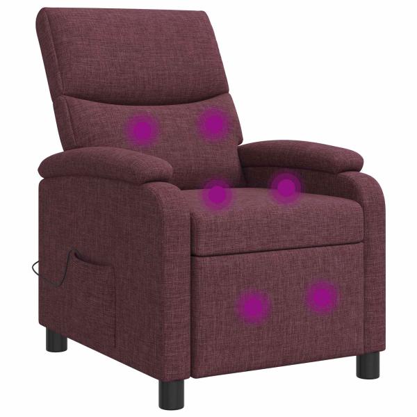Massage Relaxsessel Lila Stoff
