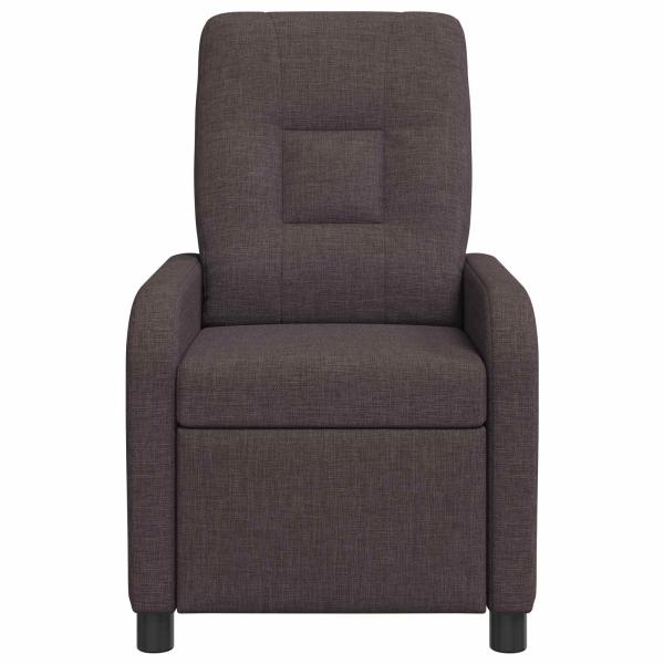 Liegesessel Dunkelbraun Stoff
