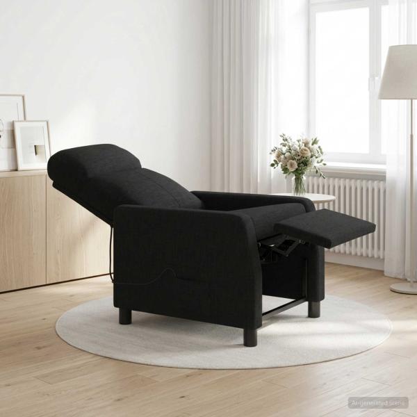 ARDEBO.de - Massage Relaxsessel Schwarz Stoff