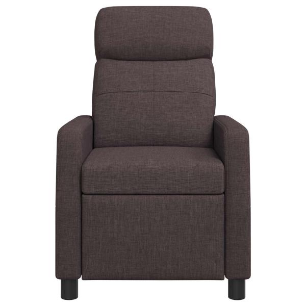Massage Relaxsessel Dunkelbraun Stoff