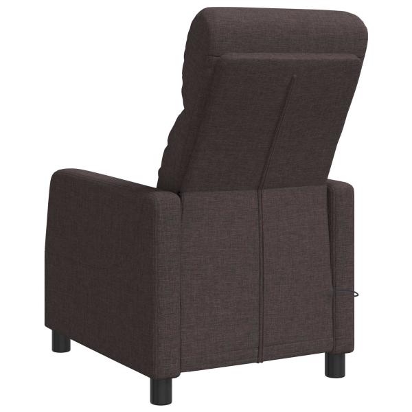 Massage Relaxsessel Dunkelbraun Stoff