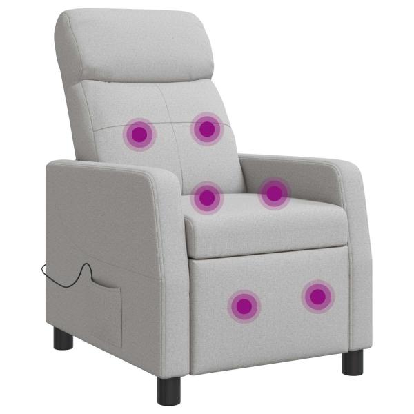 ARDEBO.de - Massage Relaxsessel Wolkengrau Stoff
