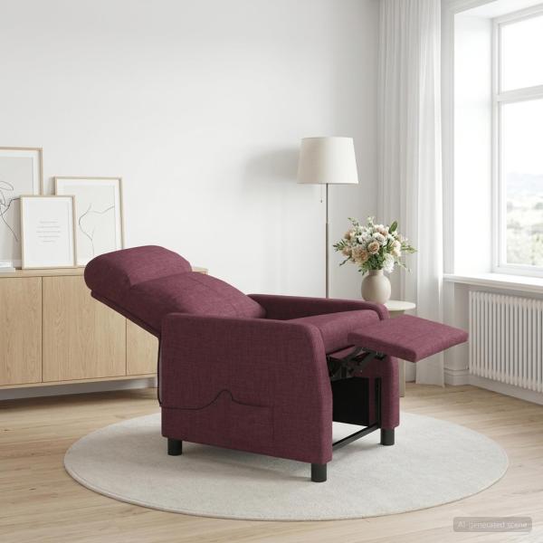 ARDEBO.de - Massage Relaxsessel Lila Stoff