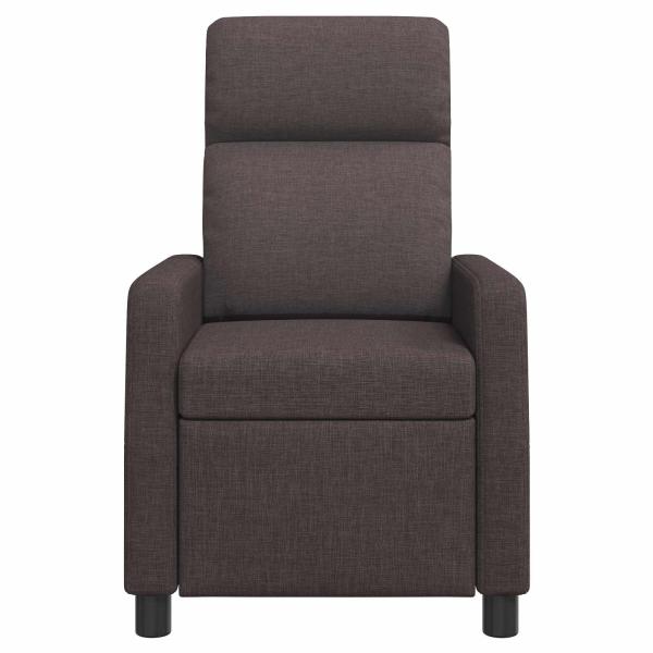 Liegesessel Dunkelbraun Stoff