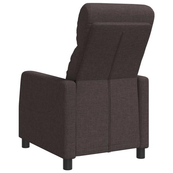 Liegesessel Dunkelbraun Stoff