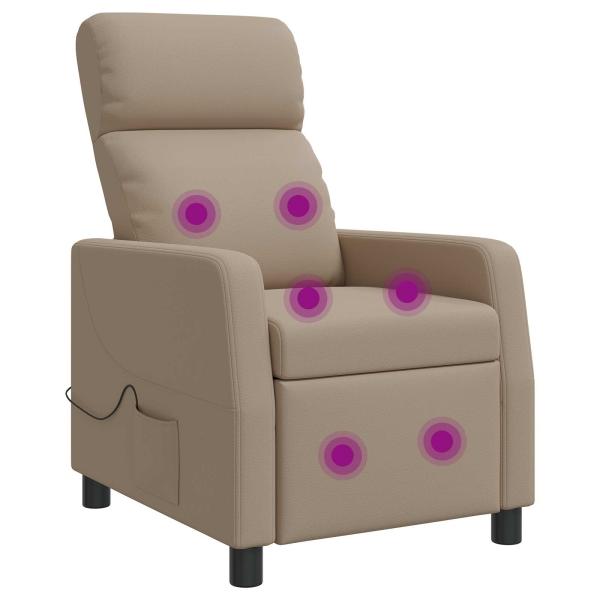 Massage Relaxsessel Cappuccino Kunstleder