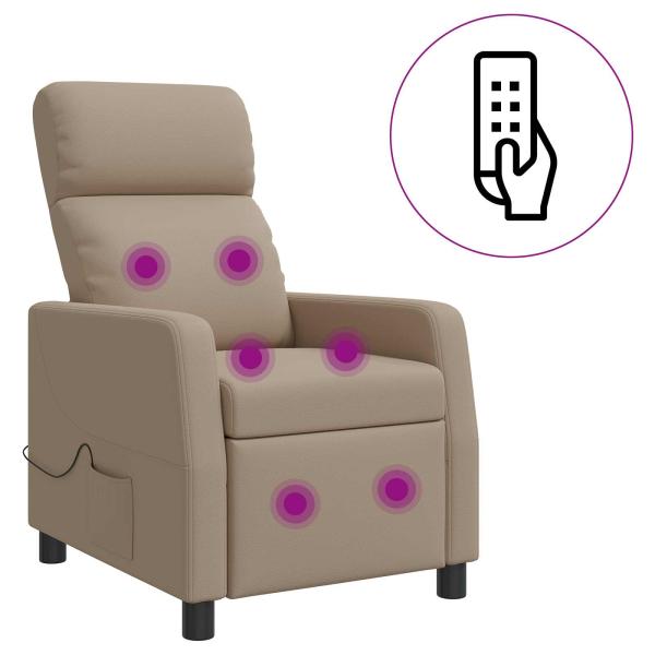 Massage Relaxsessel Cappuccino Kunstleder