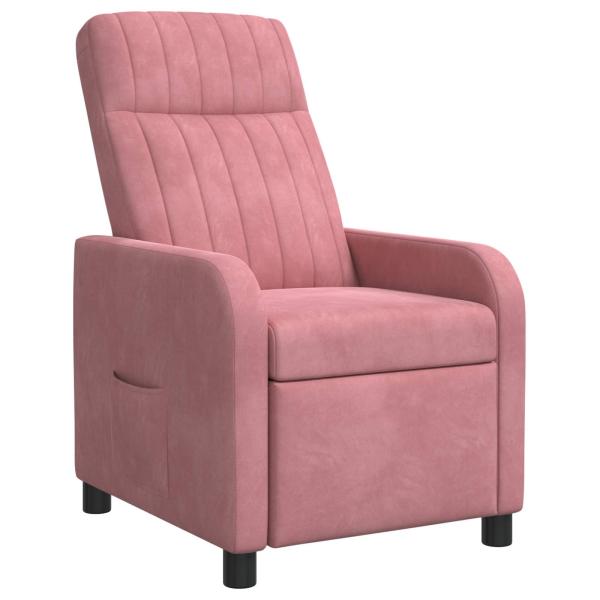 Liegesessel Rosa Samt (V)